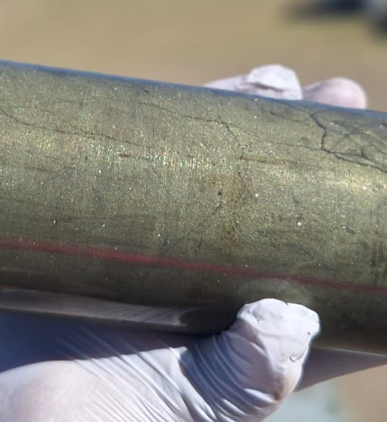 Massive Sulphide Intercept MU2605, Red Hill project